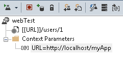 Context parameters in web tests