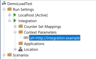 Override the context parameter for the new Run Setting