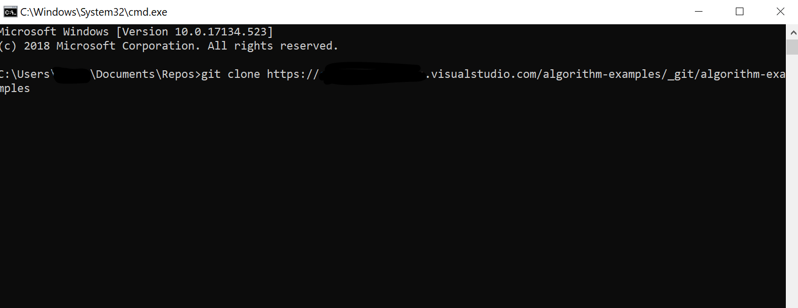 Do git clone in the command prompt