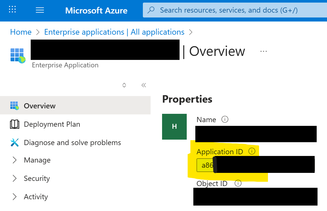 The Application ID of an Enterprise Application in Azure